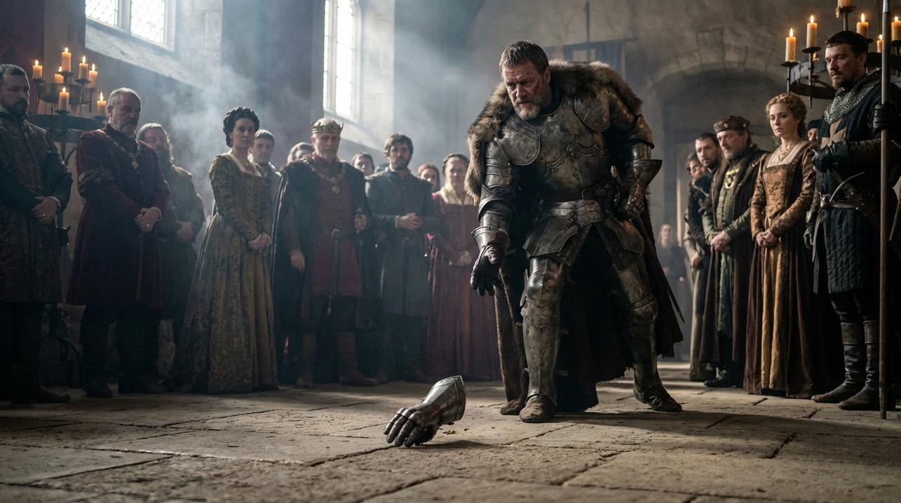 image about idiom to throw down the gauntlet